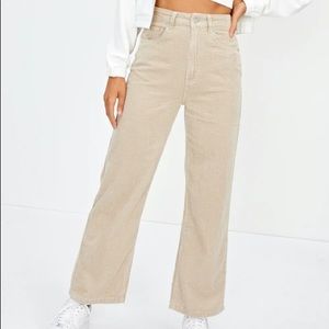 Glassons Corduroy Wide Leg Pants in “Almond Milk”